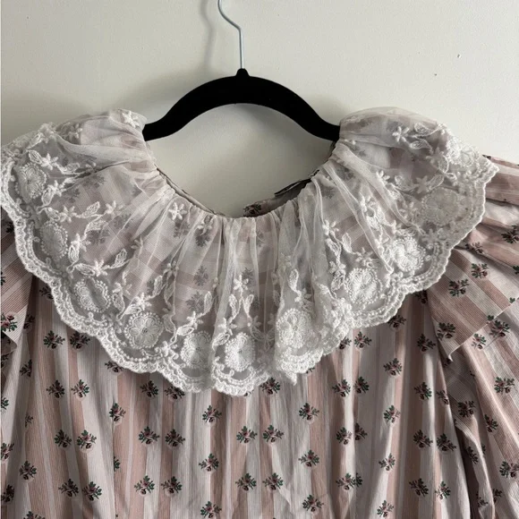 BATSHEVA chamomile lace collar floral print cotton dress - Picture 8 of 9